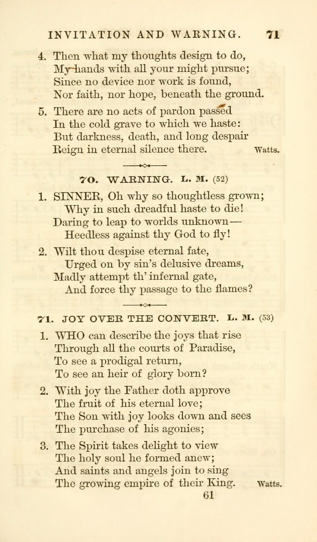 Songs of Zion Enlarged: a manual of the best and most popular hymns and tunes, for social and private devotion page 68