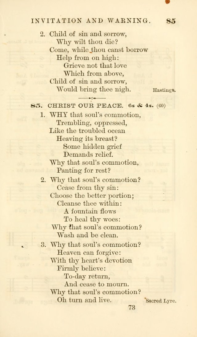 Songs of Zion Enlarged: a manual of the best and most popular hymns and tunes, for social and private devotion page 80