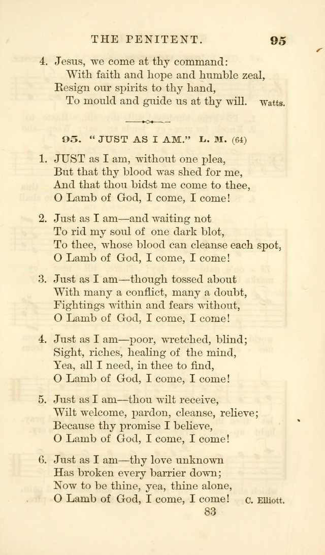 Songs of Zion Enlarged: a manual of the best and most popular hymns and tunes, for social and private devotion page 90