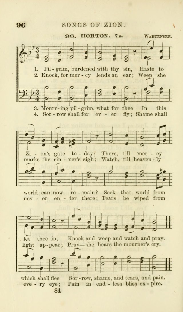 Songs of Zion Enlarged: a manual of the best and most popular hymns and tunes, for social and private devotion page 91