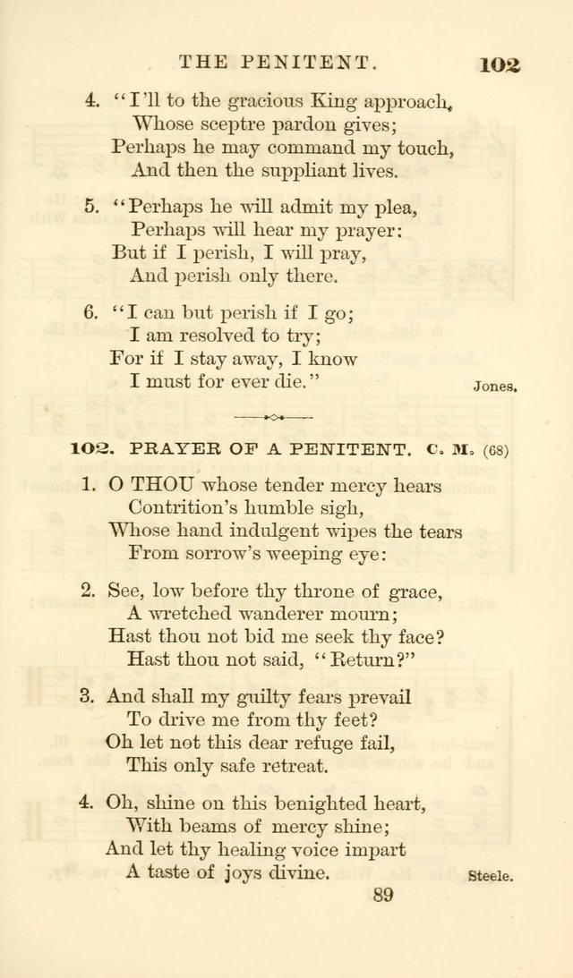 Songs of Zion Enlarged: a manual of the best and most popular hymns and tunes, for social and private devotion page 96