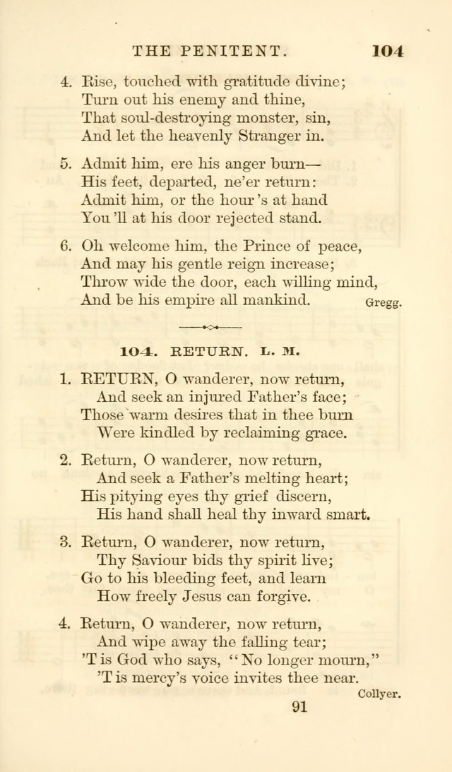 Songs of Zion Enlarged: a manual of the best and most popular hymns and tunes, for social and private devotion page 98