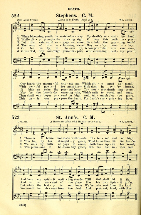 The Brethren Hymnal: A Collection of Psalms, Hymns and Spiritual Songs suited for Song Service in Christian Worship, for Church Service, Social Meetings and Sunday Schools page 322