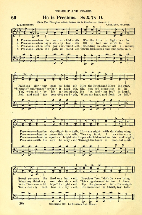 The Brethren Hymnal: A Collection of Psalms, Hymns and Spiritual Songs suited for Song Service in Christian Worship, for Church Service, Social Meetings and Sunday Schools page 34