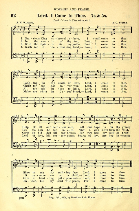 The Brethren Hymnal: A Collection of Psalms, Hymns and Spiritual Songs suited for Song Service in Christian Worship, for Church Service, Social Meetings and Sunday Schools page 36