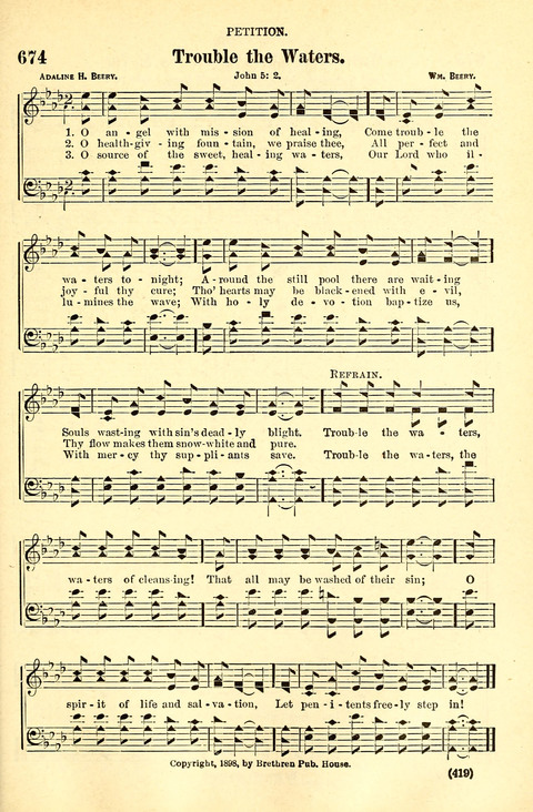 The Brethren Hymnal: A Collection of Psalms, Hymns and Spiritual Songs suited for Song Service in Christian Worship, for Church Service, Social Meetings and Sunday Schools page 417