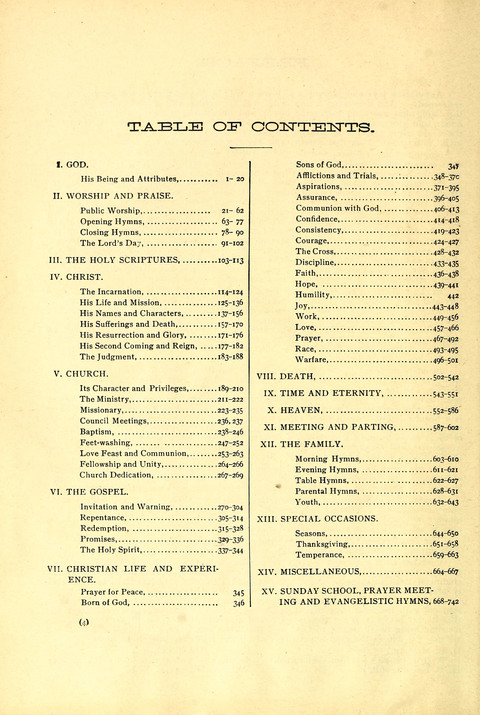 The Brethren Hymnal: A Collection of Psalms, Hymns and Spiritual Songs suited for Song Service in Christian Worship, for Church Service, Social Meetings and Sunday Schools page vii