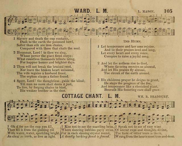 Temperance Chimes: comprising a great variety of new music, glees, songs, and hymns, designed for the use of temperance meeting and organizations, glee clubs, bands of hope, and the home circle page 105