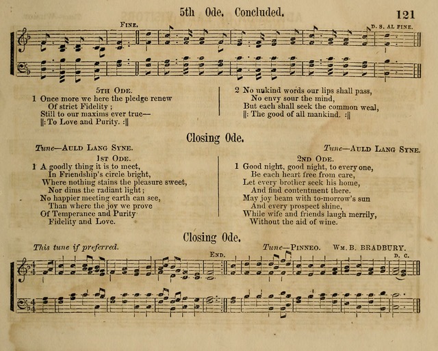 Temperance Chimes: comprising a great variety of new music, glees, songs, and hymns, designed for the use of temperance meeting and organizations, glee clubs, bands of hope, and the home circle page 121