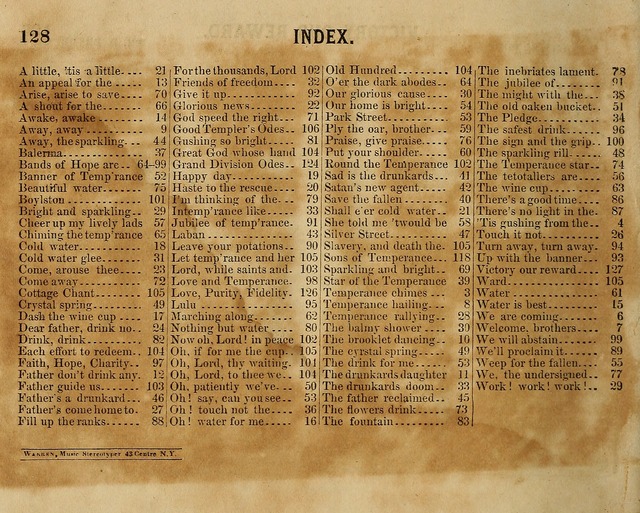 Temperance Chimes: comprising a great variety of new music, glees, songs, and hymns, designed for the use of temperance meeting and organizations, glee clubs, bands of hope, and the home circle page 128