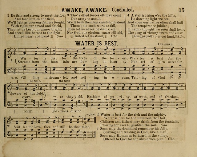 Temperance Chimes: comprising a great variety of new music, glees, songs, and hymns, designed for the use of temperance meeting and organizations, glee clubs, bands of hope, and the home circle page 15