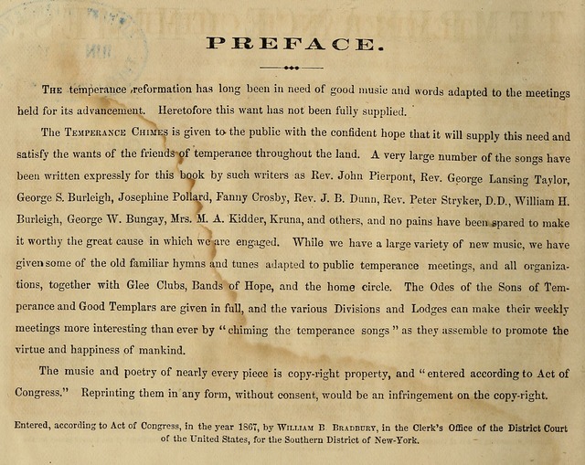 Temperance Chimes: comprising a great variety of new music, glees, songs, and hymns, designed for the use of temperance meeting and organizations, glee clubs, bands of hope, and the home circle page 2