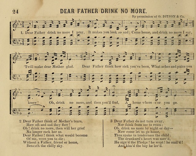 Temperance Chimes: comprising a great variety of new music, glees, songs, and hymns, designed for the use of temperance meeting and organizations, glee clubs, bands of hope, and the home circle page 24