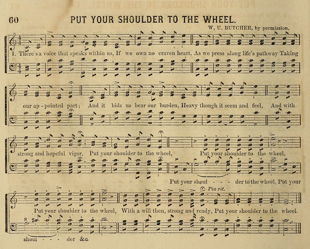 Temperance Chimes: comprising a great variety of new music, glees, songs, and hymns, designed for the use of temperance meeting and organizations, glee clubs, bands of hope, and the home circle page 60