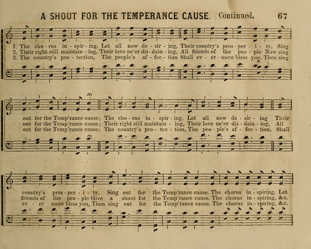 Temperance Chimes: comprising a great variety of new music, glees, songs, and hymns, designed for the use of temperance meeting and organizations, glee clubs, bands of hope, and the home circle page 67