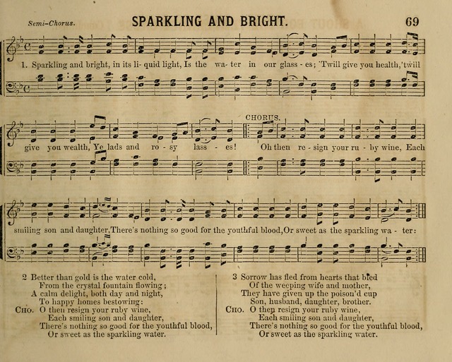 Temperance Chimes: comprising a great variety of new music, glees, songs, and hymns, designed for the use of temperance meeting and organizations, glee clubs, bands of hope, and the home circle page 69