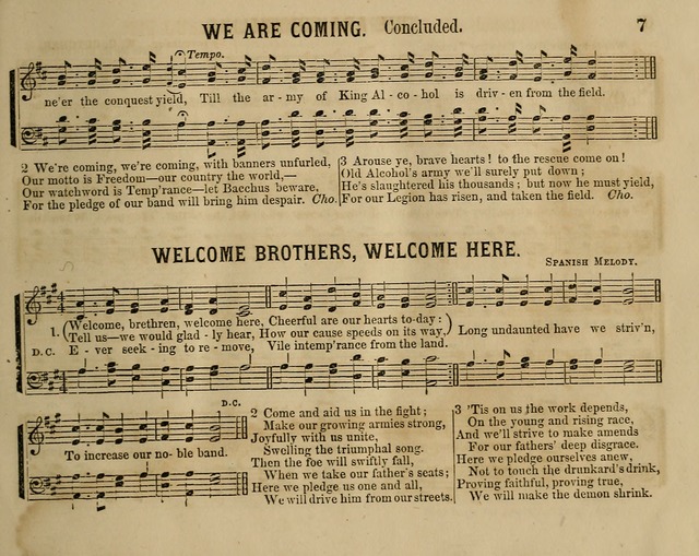 Temperance Chimes: comprising a great variety of new music, glees, songs, and hymns, designed for the use of temperance meeting and organizations, glee clubs, bands of hope, and the home circle page 7