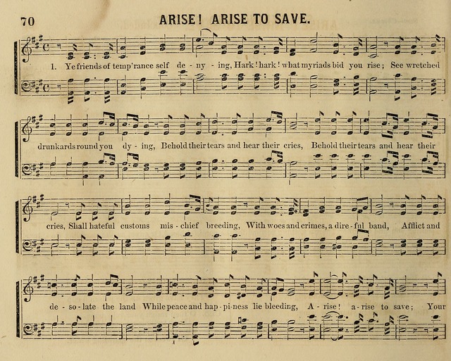 Temperance Chimes: comprising a great variety of new music, glees, songs, and hymns, designed for the use of temperance meeting and organizations, glee clubs, bands of hope, and the home circle page 70