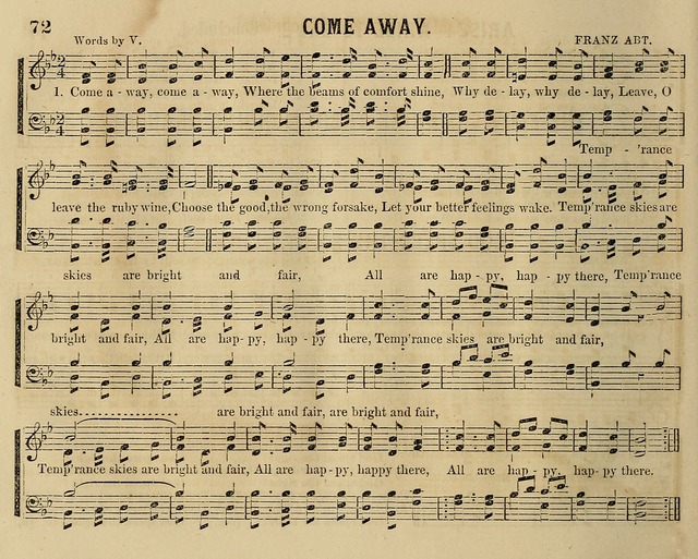 Temperance Chimes: comprising a great variety of new music, glees, songs, and hymns, designed for the use of temperance meeting and organizations, glee clubs, bands of hope, and the home circle page 72