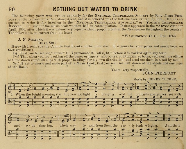 Temperance Chimes: comprising a great variety of new music, glees, songs, and hymns, designed for the use of temperance meeting and organizations, glee clubs, bands of hope, and the home circle page 80