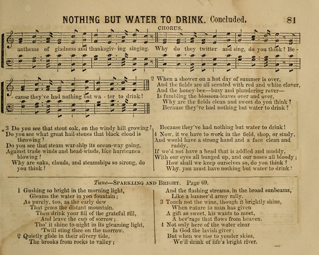 Temperance Chimes: comprising a great variety of new music, glees, songs, and hymns, designed for the use of temperance meeting and organizations, glee clubs, bands of hope, and the home circle page 81