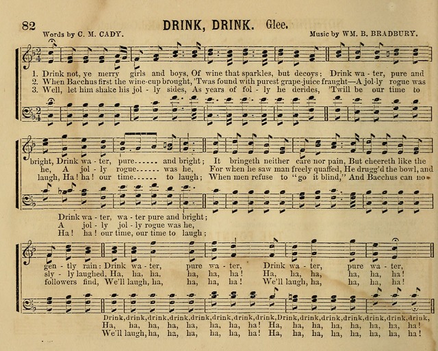 Temperance Chimes: comprising a great variety of new music, glees, songs, and hymns, designed for the use of temperance meeting and organizations, glee clubs, bands of hope, and the home circle page 82