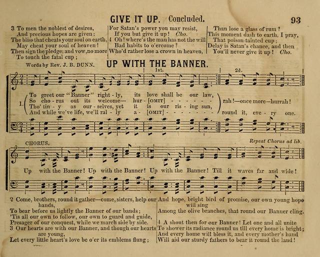 Temperance Chimes: comprising a great variety of new music, glees, songs, and hymns, designed for the use of temperance meeting and organizations, glee clubs, bands of hope, and the home circle page 93