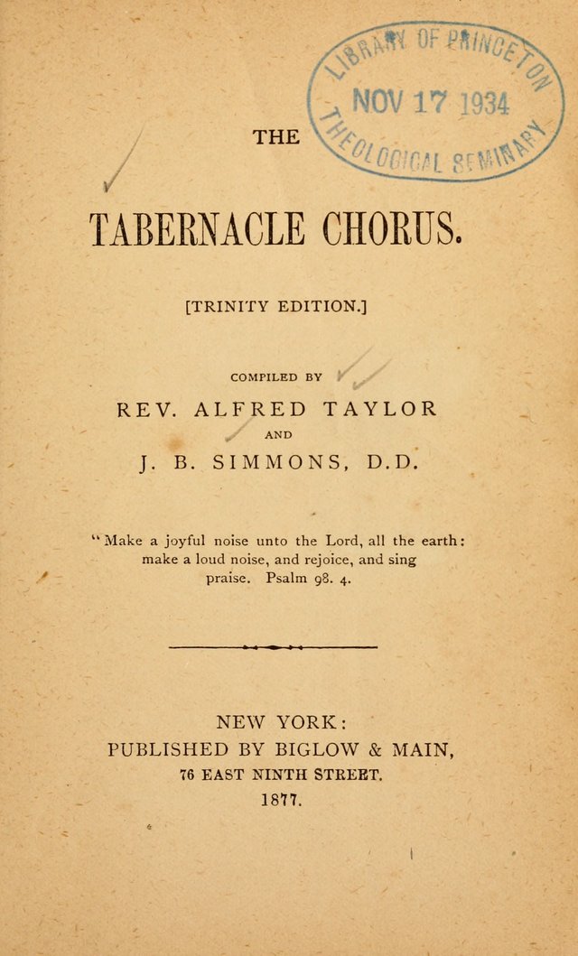 The Tabernacle Chorus (Trinity ed.) page 1