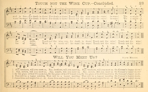 Temperance and Gospel Songs: for the use of Temperance Clubs and Gospel Temperance Meetings page 23