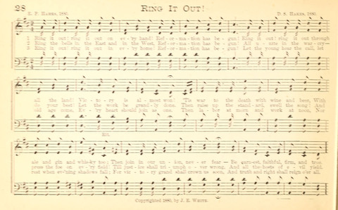 Temperance and Gospel Songs: for the use of Temperance Clubs and Gospel Temperance Meetings page 28