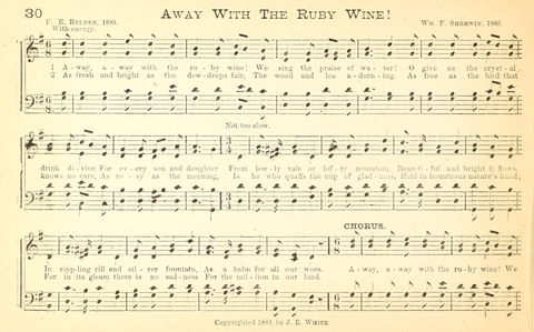 Temperance and Gospel Songs: for the use of Temperance Clubs and Gospel Temperance Meetings page 30