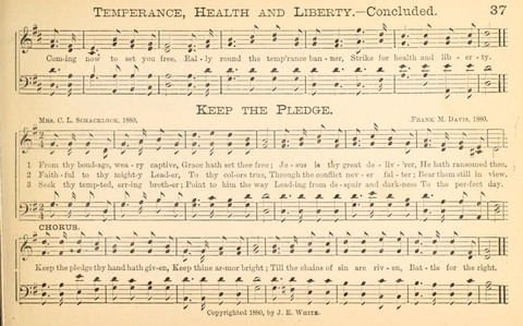 Temperance and Gospel Songs: for the use of Temperance Clubs and Gospel Temperance Meetings page 37