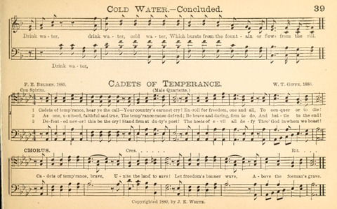 Temperance and Gospel Songs: for the use of Temperance Clubs and Gospel Temperance Meetings page 39