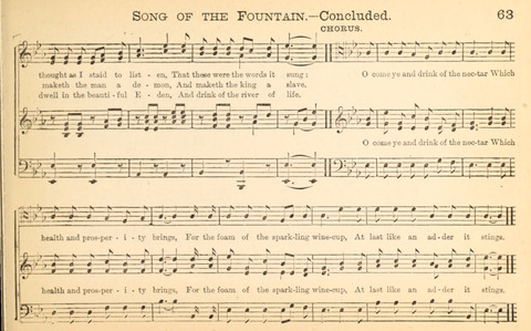 Temperance and Gospel Songs: for the use of Temperance Clubs and Gospel Temperance Meetings page 63