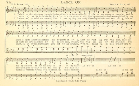 Temperance and Gospel Songs: for the use of Temperance Clubs and Gospel Temperance Meetings page 74