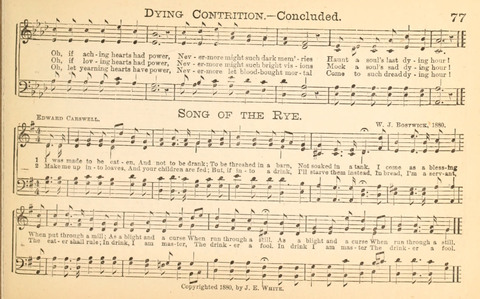 Temperance and Gospel Songs: for the use of Temperance Clubs and Gospel Temperance Meetings page 77