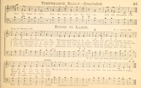 Temperance and Gospel Songs: for the use of Temperance Clubs and Gospel Temperance Meetings page 85