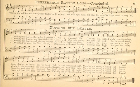 Temperance and Gospel Songs: for the use of Temperance Clubs and Gospel Temperance Meetings page 91