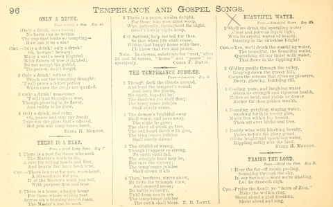 Temperance and Gospel Songs: for the use of Temperance Clubs and Gospel Temperance Meetings page 96