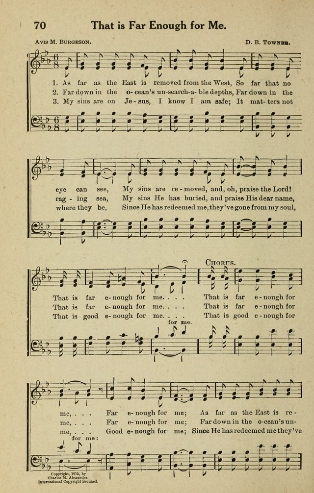 The Tabernacle Hymns page 70