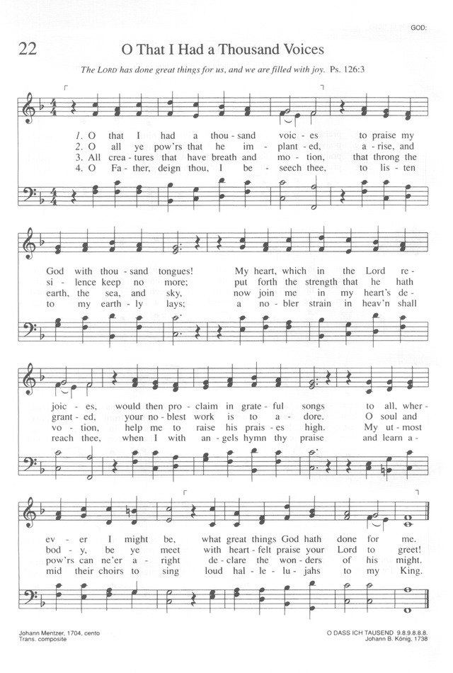 Trinity Hymnal (Rev. ed.) page 22