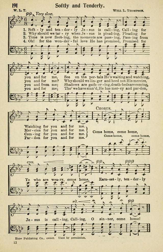 Tabernacle Hymns: No. 2 page 191