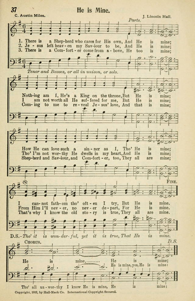 Tabernacle Hymns: No. 2 page 37