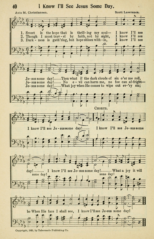 Tabernacle Hymns: No. 2 page 40