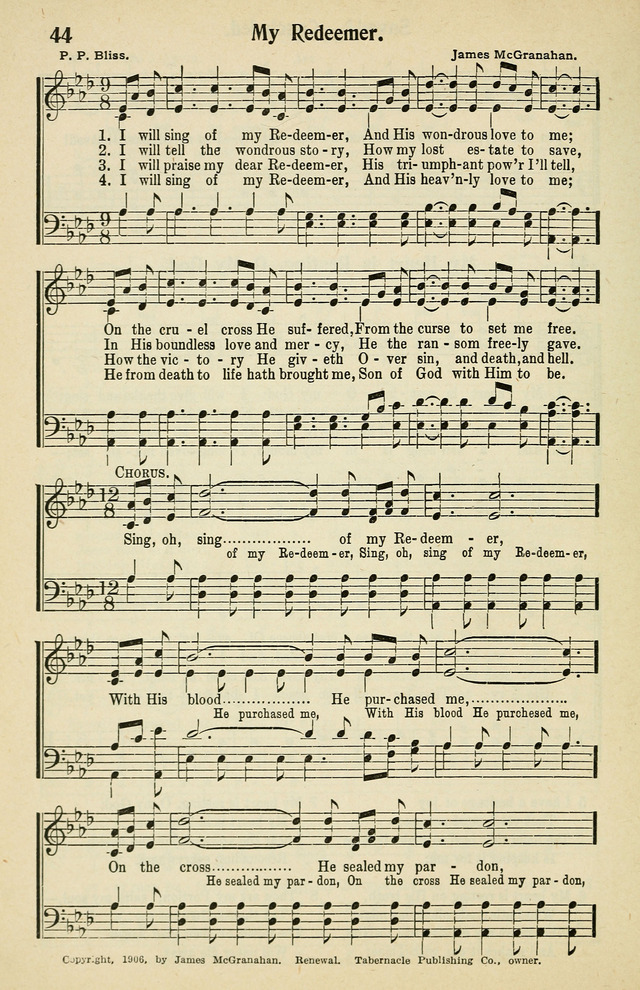 Tabernacle Hymns: No. 2 page 44