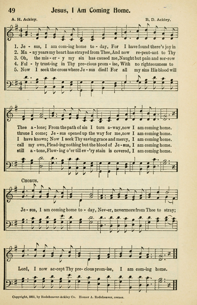 Tabernacle Hymns: No. 2 page 49