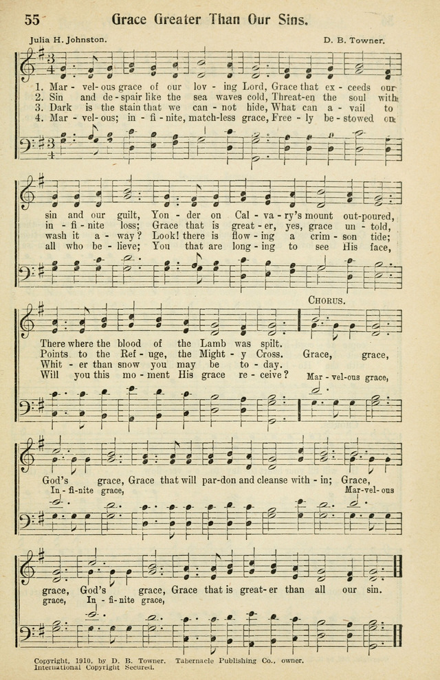 Tabernacle Hymns: No. 2 page 55