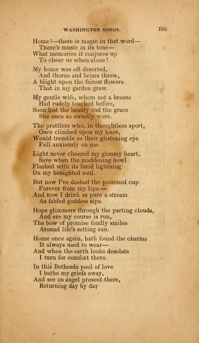 Temperance Hymn Book and Minstrel: a collection of hymns, songs and odes for temperance meetings and festivals page 101