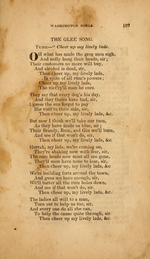 Temperance Hymn Book and Minstrel: a collection of hymns, songs and odes for temperance meetings and festivals page 107