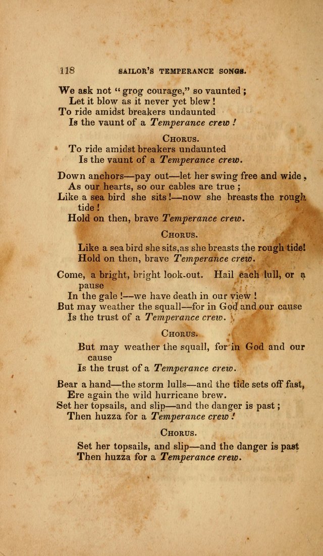 Temperance Hymn Book and Minstrel: a collection of hymns, songs and odes for temperance meetings and festivals page 118